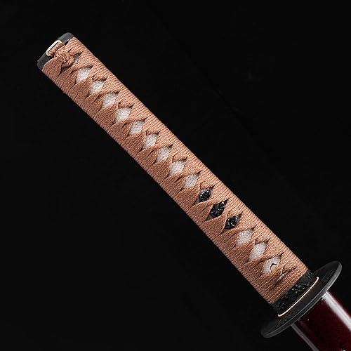 Miniatura 7 de ShadowDancer Espada katana hecha a mano de espiga completa, flor de cerezo de pino de acero crisol, katana Koshirae Sashikomi, temperamento de