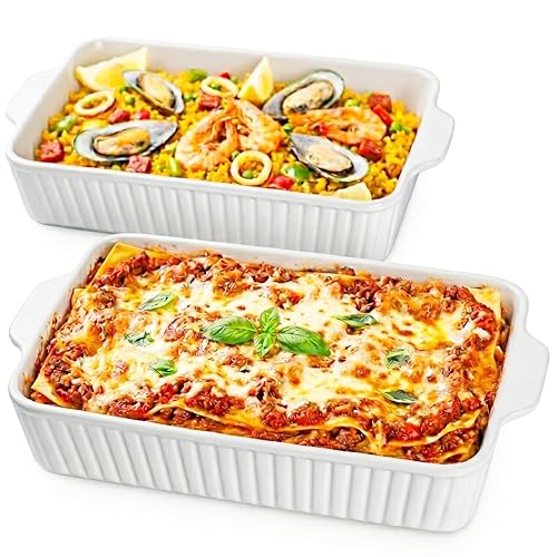 Dizada 9x13 Casserole Dish Set of 2 - Deep 4.2