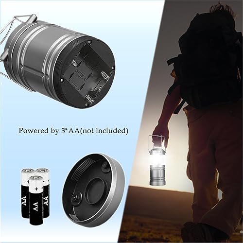 Miniatura 3 de Linterna LED para campamento, linterna colgante a pilas para acampar al aire libre, cortes de energía de emergencia, paquete de 4