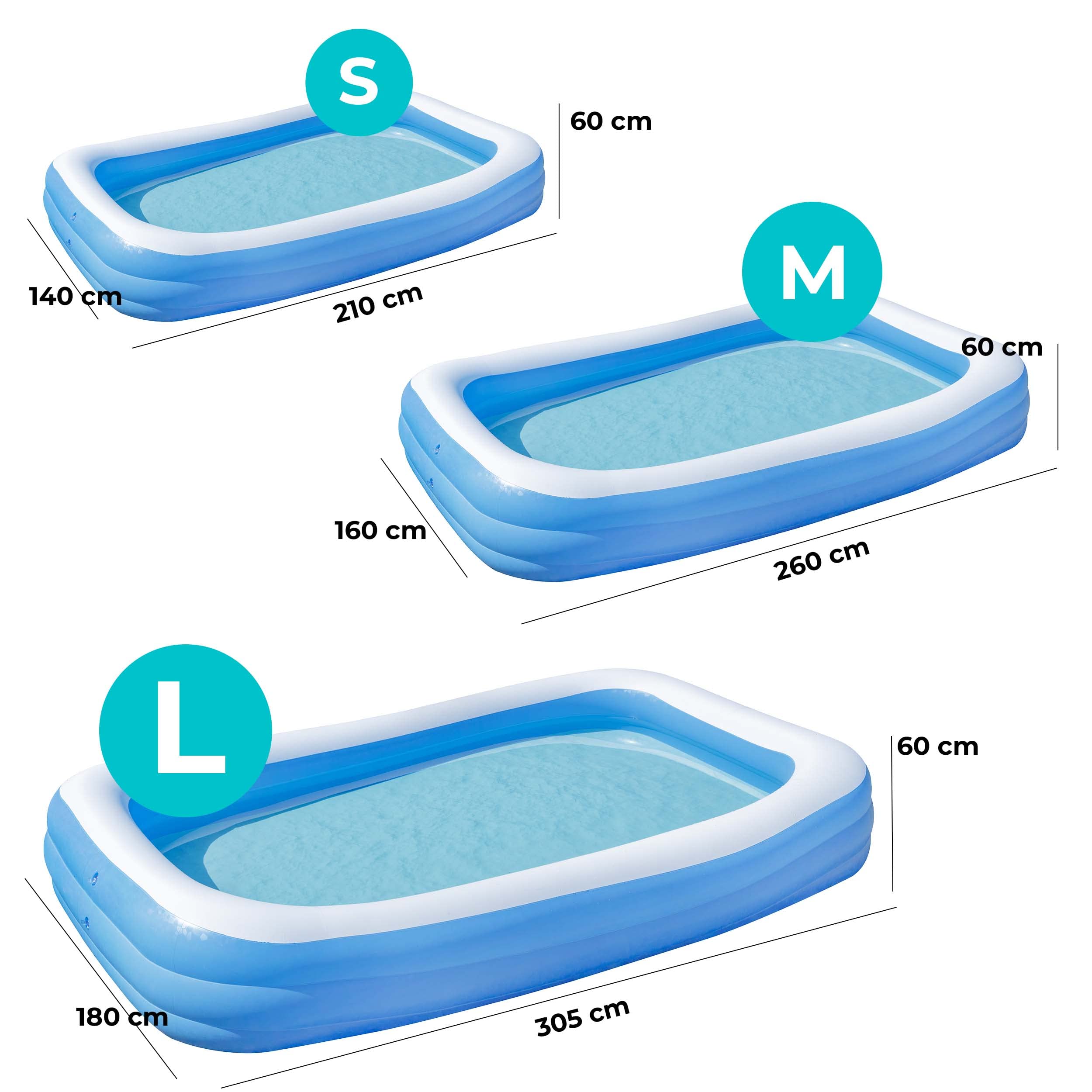 Oblong Inflatable Oblong Inflatable Pools For Adults Blue Rectangular Family Pool
