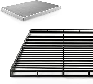 ZINUS Quick Lock Metal Smart Box Spring / 4 Inch Mattress Foundation / Strong Metal Structure / Easy Assembly, Queen White