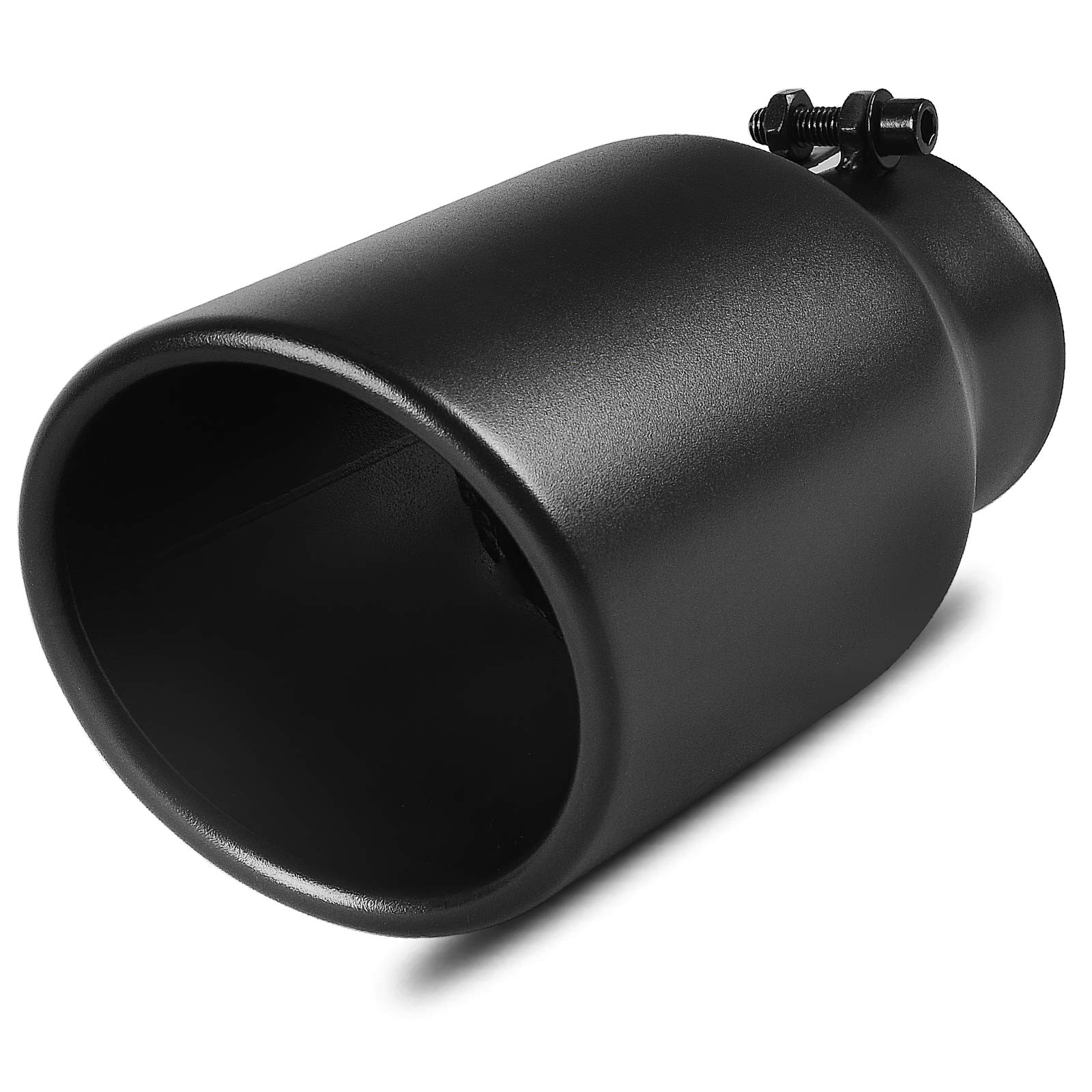 Buy AUTOSAVER88 3 Inch Inlet Exhaust Tip, 3" Inlet 4.5" Outlet 9" Overall Length Black Powder
