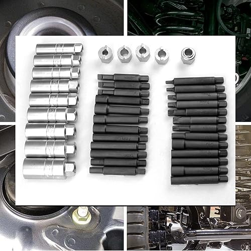 Miniatura 9 de Kit de herramientas de amortiguador de accionamiento, amortiguador de suspensión, herramienta de instalación de extracción de tuercas, kit de llave