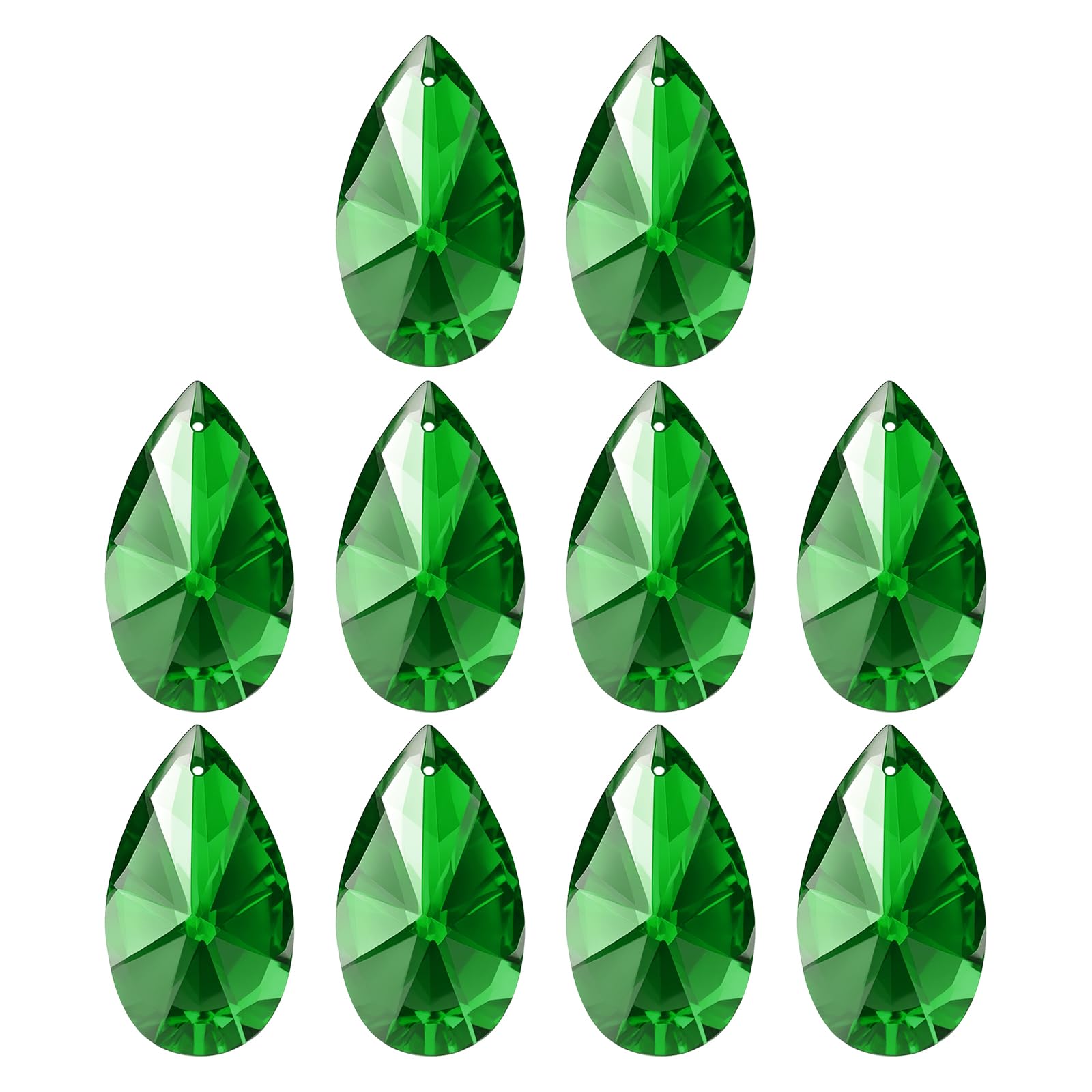 Perles en cristal K9 vert PATIKIL goutte d'eau de 38mm pour création DIY