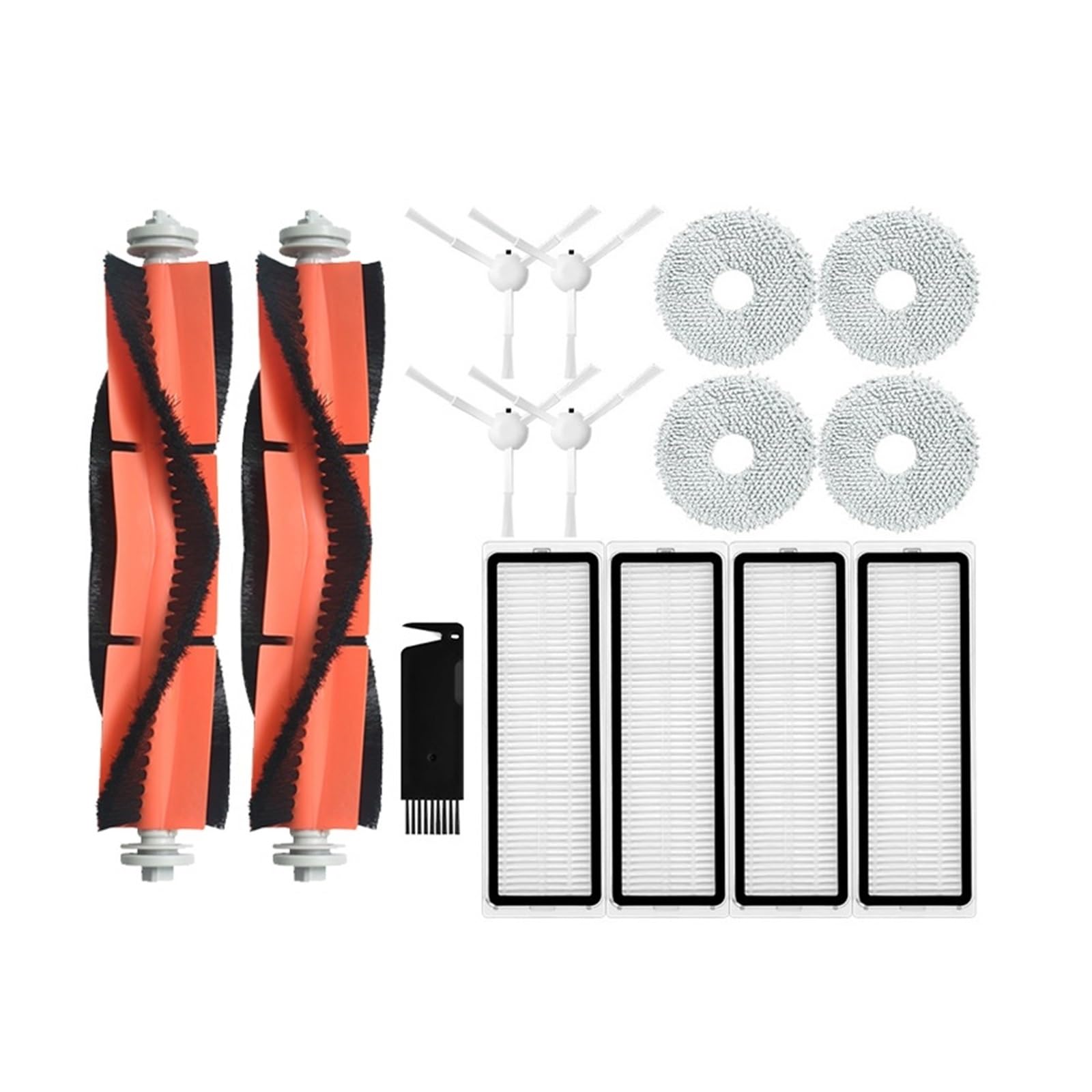 Accessories Compatible for Xiaomi Robot Vacuum S10+ / S10 Plus Main Side Brush Hepa Filter Mop Rag Cloth Spare Parts (Color : Set -3)