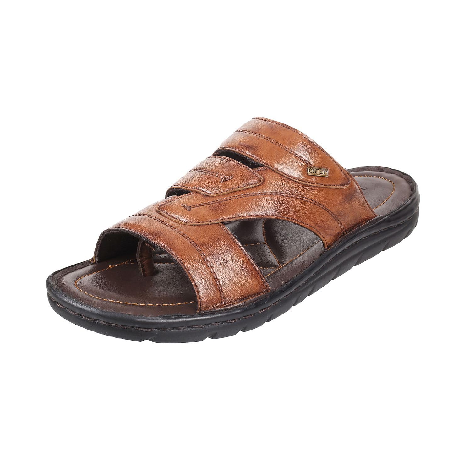 Metro Men Tan Casual/Comfort Leather Chappal UK/11 EU/45 (16-579) (B0CB8XSGZX) Amazon Price History, Amazon Price Tracker