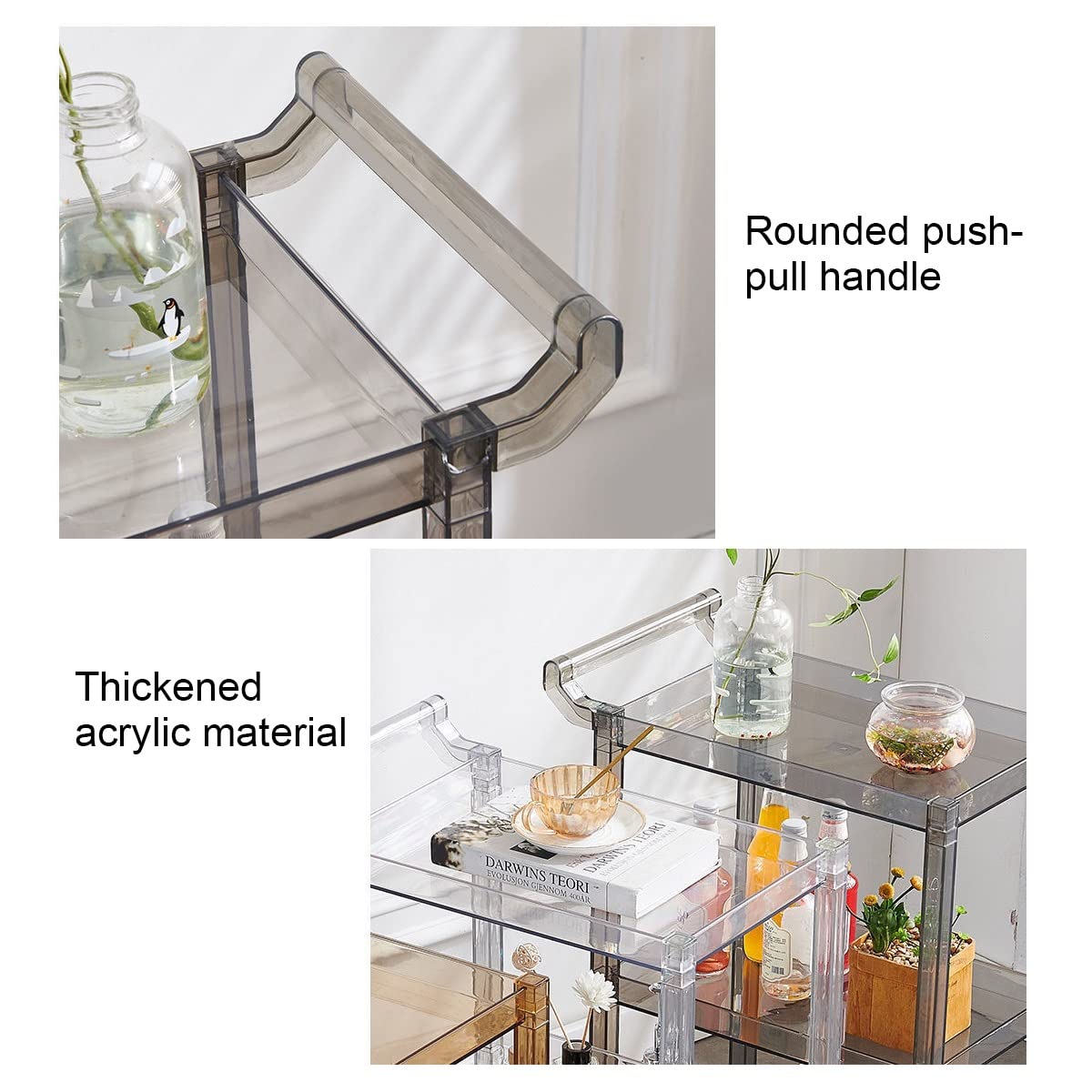 Amazon｜ティーカート/コーヒーカート/バーカート 車輪付き サービング