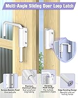 Vista 3 de Cerradura de puerta corredera de múltiples ángulos, cerradura de pestillo de aluminio en U para patio de 90/180 grados para puerta de granero