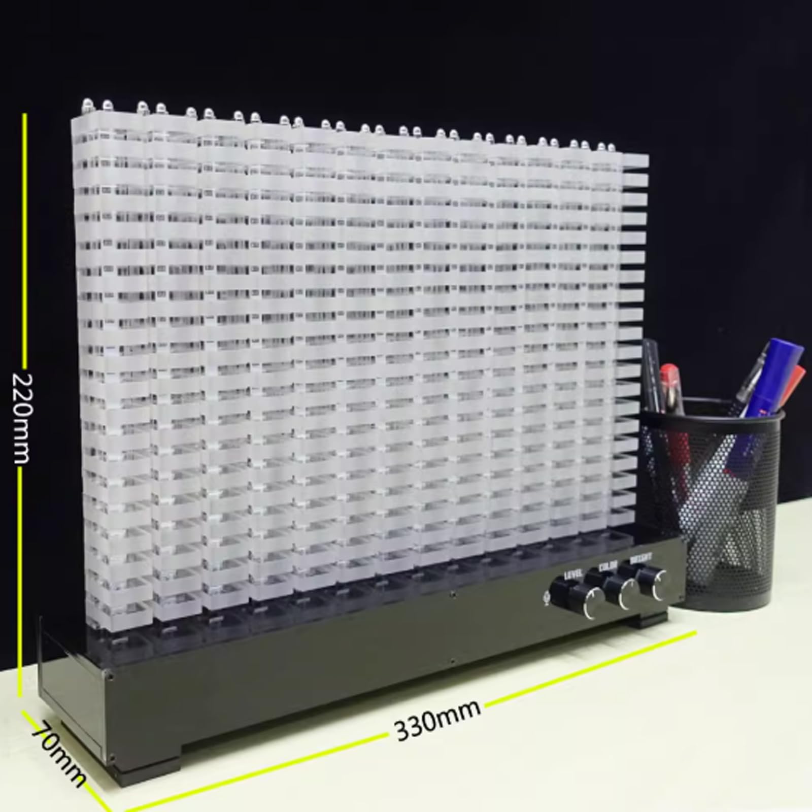 Analizzatore di Spettro Audio, Luce a LED per Spettro Musicale, 16 Milioni di Colori, Spettro a 14 Segmenti, Misuratori VU per Visualizzazione dello Spettro, per Feste/Camera da Letto/casa