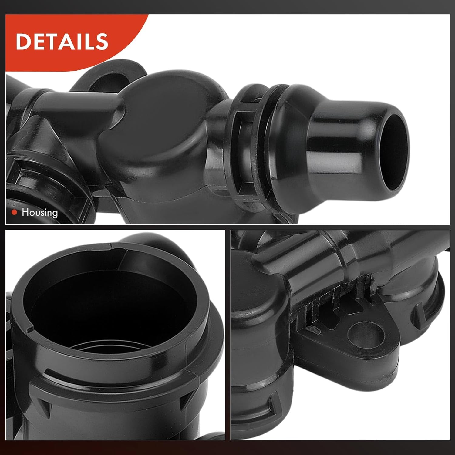 A-Premium Engine Coolant Thermostat Housing Assembly Compatible with BMW E53 Series X5 2000-2006, 4.4L 4.6L 4.8L
