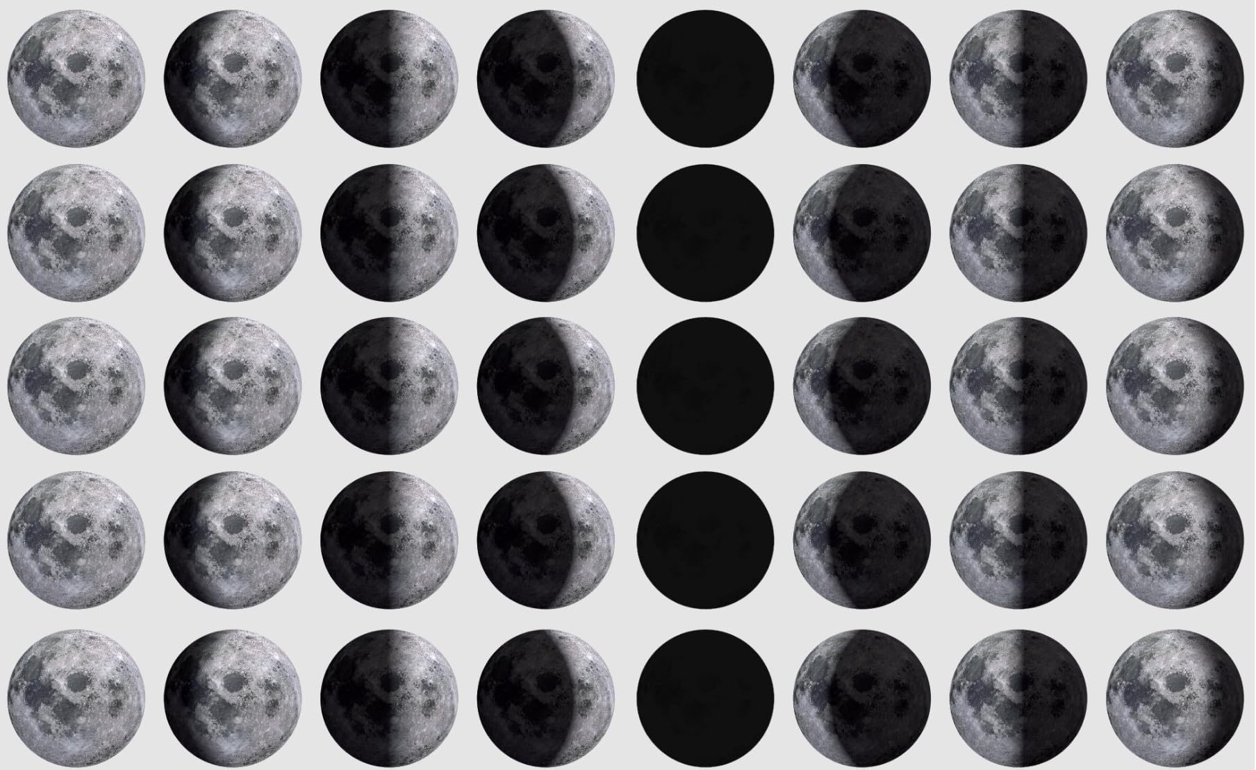 1/2 inch 200 PCS Moon Phase Planner Sticker Moon Phase Scrapbooks Sticker Decals Lunar Tracking Sticker for Laptop Scrapbook Suitcase Notebooks Album