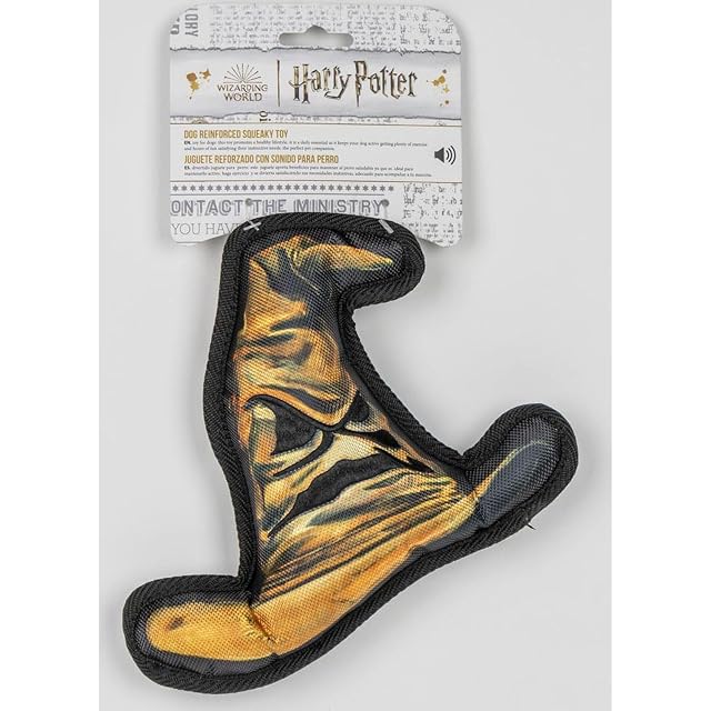 Foto 3 de 3 de Juguete para Perros de Harry Potter - Color Negro y Dorado - Diseño de Gorro de Mago - Tamaño 22x5x18cm