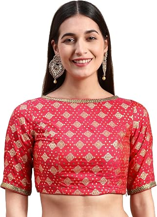 Cbazaar Ready to Wear Blouses for Women, Blouses for Saree, Plus Size Party Wear Wedding Bridesmaid Guest Blouses for Women