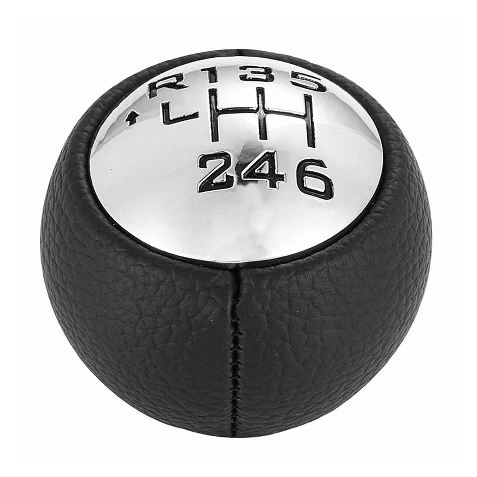Htvtkrfgrl 6 Speed Knob Only Gear Shifter Knob Manual Replacement For Peugeot 307 Pu Leather 5-Speed / 6-Speed Black Stylish Gear Stick 1Pc(6 Speed)
