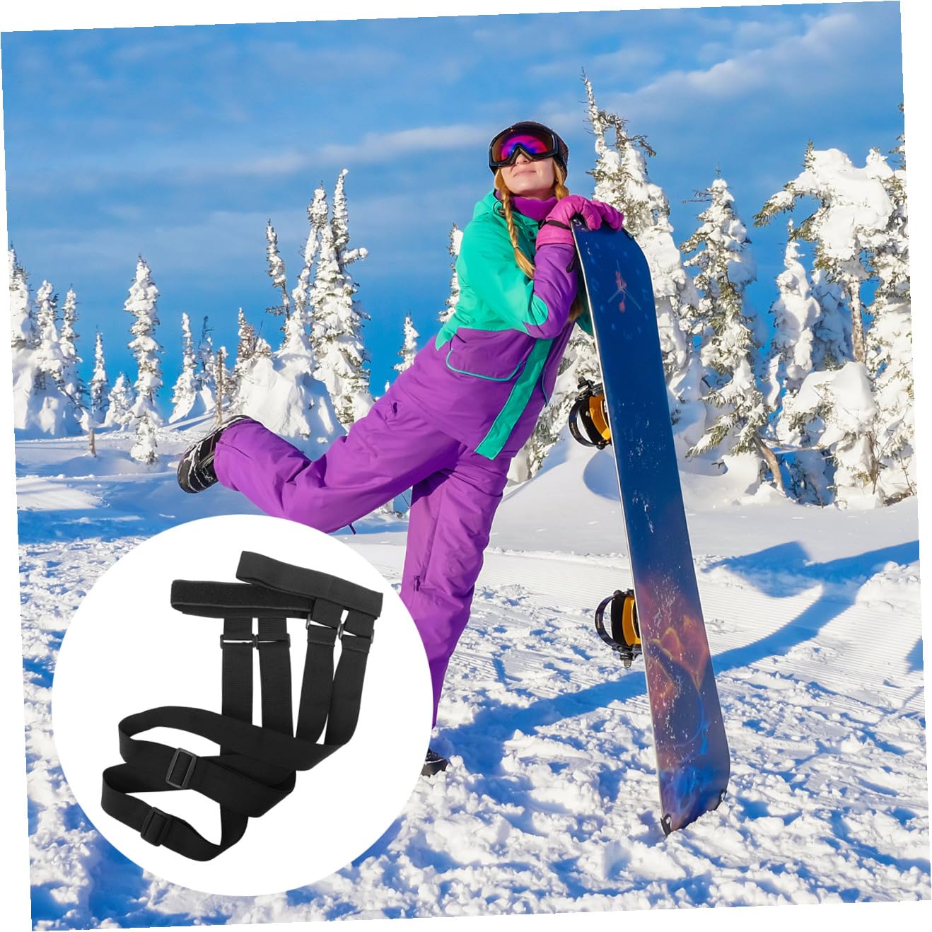 BESPORTBLE Snowboard Tracolla Borsa Per Scarponi Da Sci Corda Da Traino Per Sci Nautico Corda Guanti Da Parete Da Cinghia Di Fissaggio Per Gli Slitta Accessori Grips