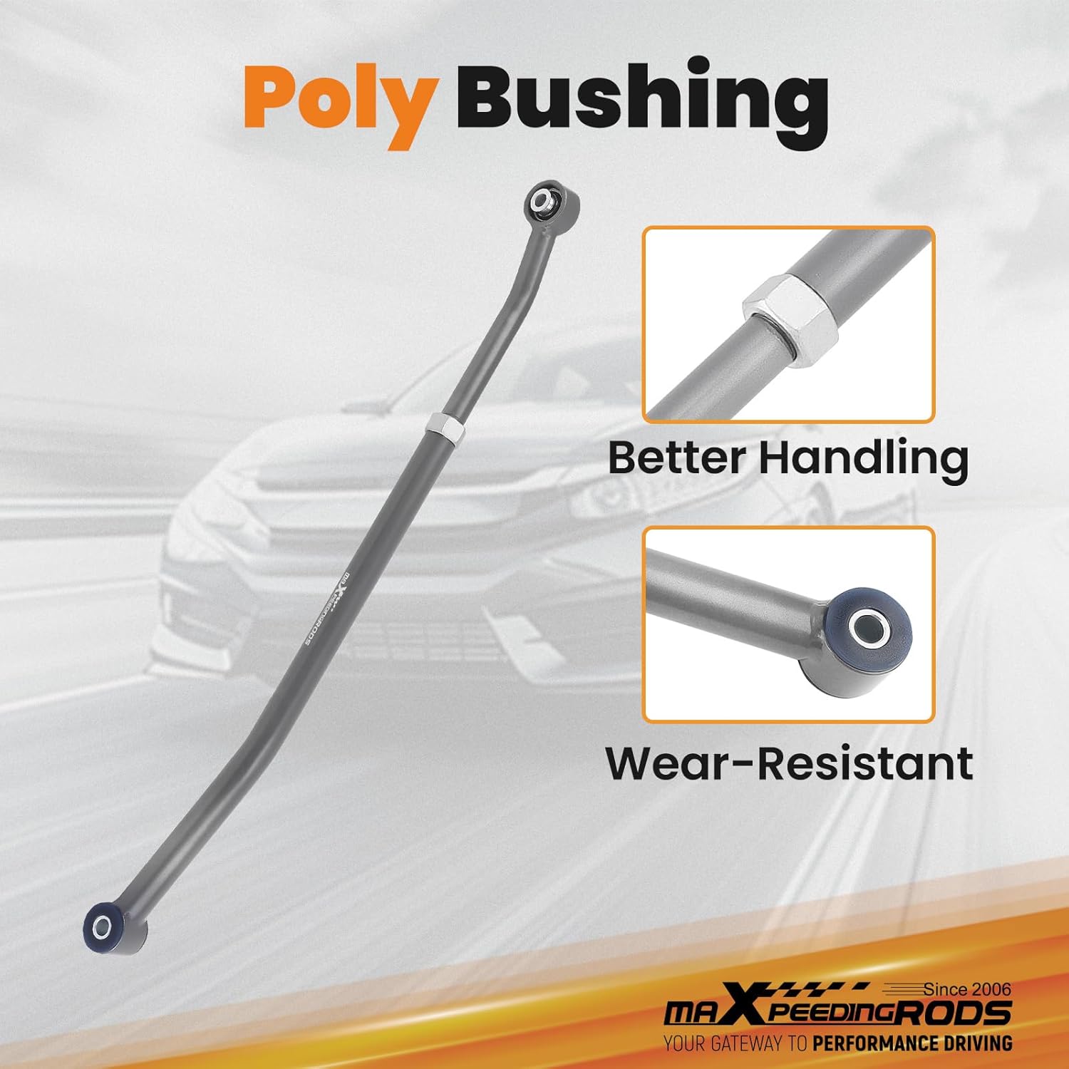 maXpeedingrods Adjustable Rear Track Bar for Jeep Wrangler TJ 1997-2006 with 1-6" Lift, Panhard Bar Rod