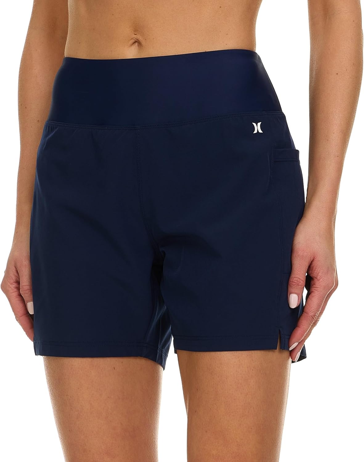 Hurley 5"/7" High Waisted Swim Shorts Women, Board Shorts with Pockets & Inner Liner, Quick Dry Swim Trunk, UPF 50+ - Image 3