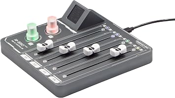M-BRIO-4FADE MIDI CC Controller No Software Needed for On-Device Customization 4x 100mm Pro Faders for DAW, Orchestral Scoring & Video Editing CNC Aluminum, Plug & Play