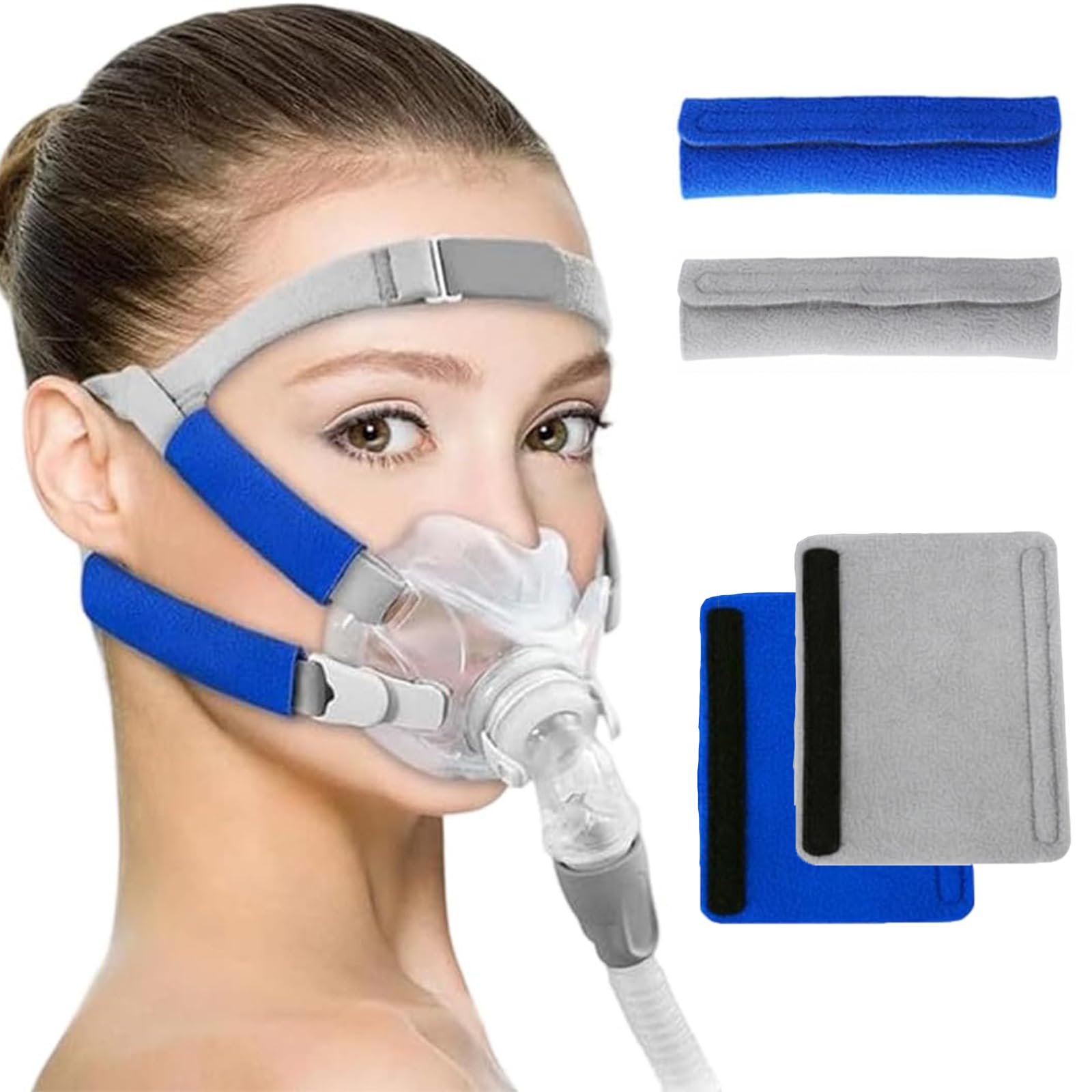 4x CPAP-Gesichtspads + 4x Nasenpolster – Weiches Fleece, Druckmindernd Für Schlafapnoe-Masken