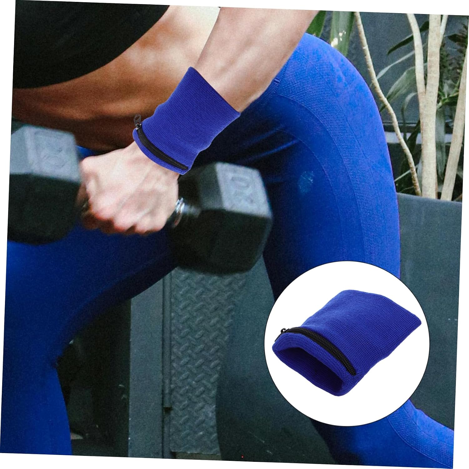 Toyvian Breathable Wristband Zipper Sports Wallet for Running Walking Hiking Gym Key Coin Storage