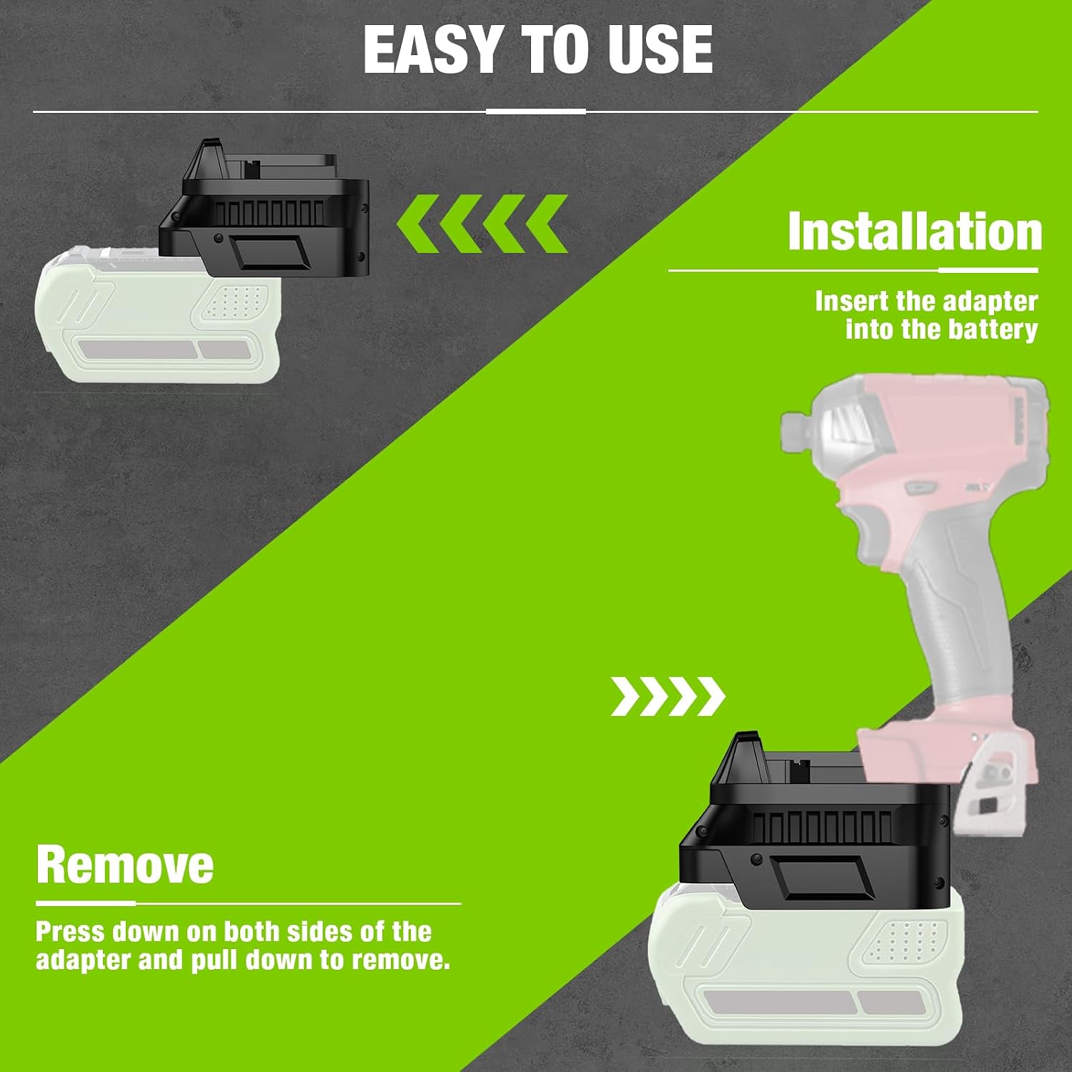 for Greenworks 40V to for Milwaukee Battery Adapter,for Greenworks 40V Battery Convert to Work for Milwaukee 18V M18 Cordless Power Tool