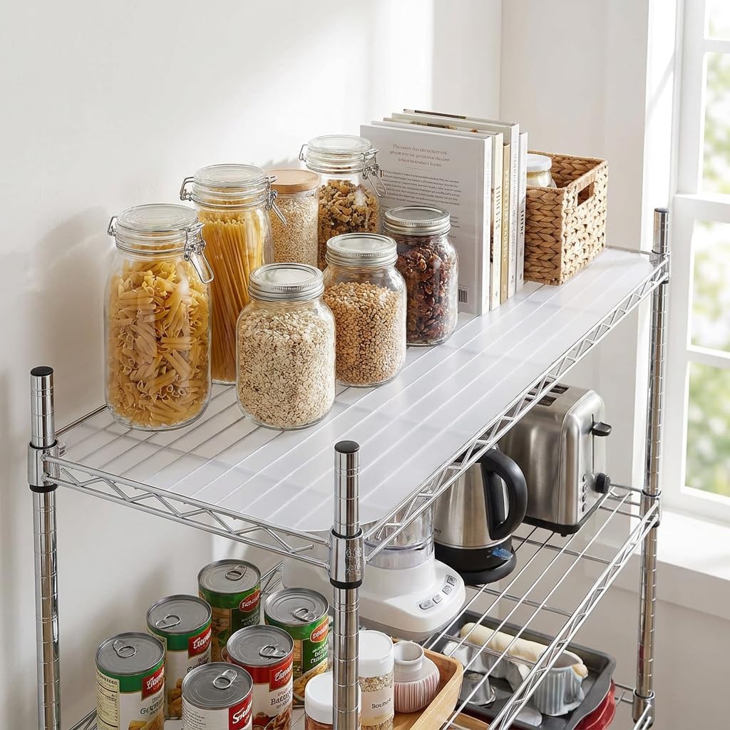 Shelf Liner，Wire Shelf Covers，Cabinet Liners for Shelves， Used to Cover dust and Store Items smoothly to Prevent Small Items from Slipping Off (13" x 34.7"x3pieces)