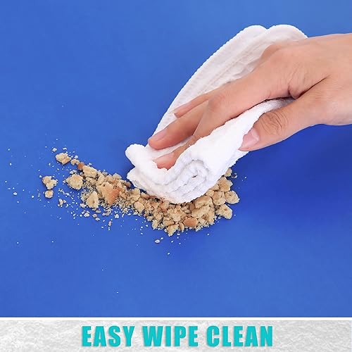 Miniatura 291 de Smiry - Mantel redondo de vinilo ajustable con bordes elásticos y parte trasera de franela, mantel de vinilo impermeable, lavable, diseño enrejado