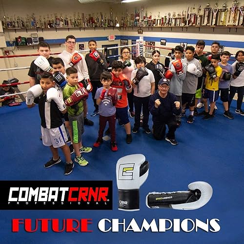 Miniatura 7 de Combat Corner Pro Fight 2.0 - Guantes de boxeo de piel de vaca con cordones para hombres y mujeres, MMA, Kickboxing, Muay Thai Sparring y guantes de