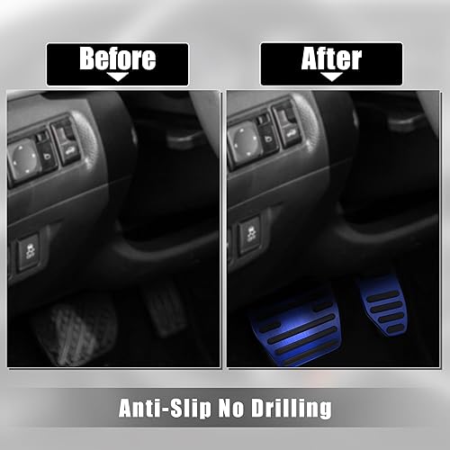 Miniatura 4 de X AUTOHAUX 1 Unidades Antideslizante Sin Perforación Aleación de Aluminio Freno y Gas Pedal Cubiertas de Pedal de Pie Almohadillas para Nissan Kicks