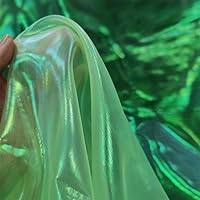 Vista 20 de Tela de Encaje de Organza con Degradado Láser Arcoíris Mágico, Tela de Gasa Holográfica Iridiscente para Vestido de Novia, Cortina, Fondo, Fiesta