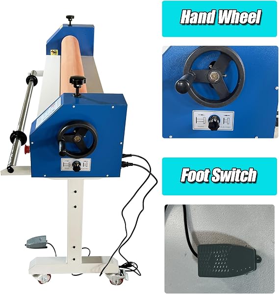 Electric Manual Cold Laminator, 63in Large Cold Laminating Machine 110V