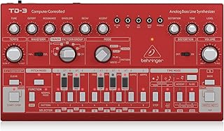 Behringer TD-3-RD Analog Bass Line Synthesizer with VCO, VCF, 16-Step Sequencer, Distortion Effects and 16-Voice Poly Chain