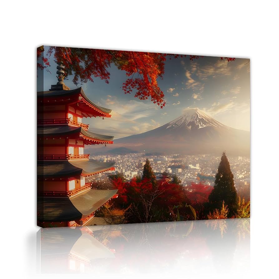 山本達幸「五重塔」油彩