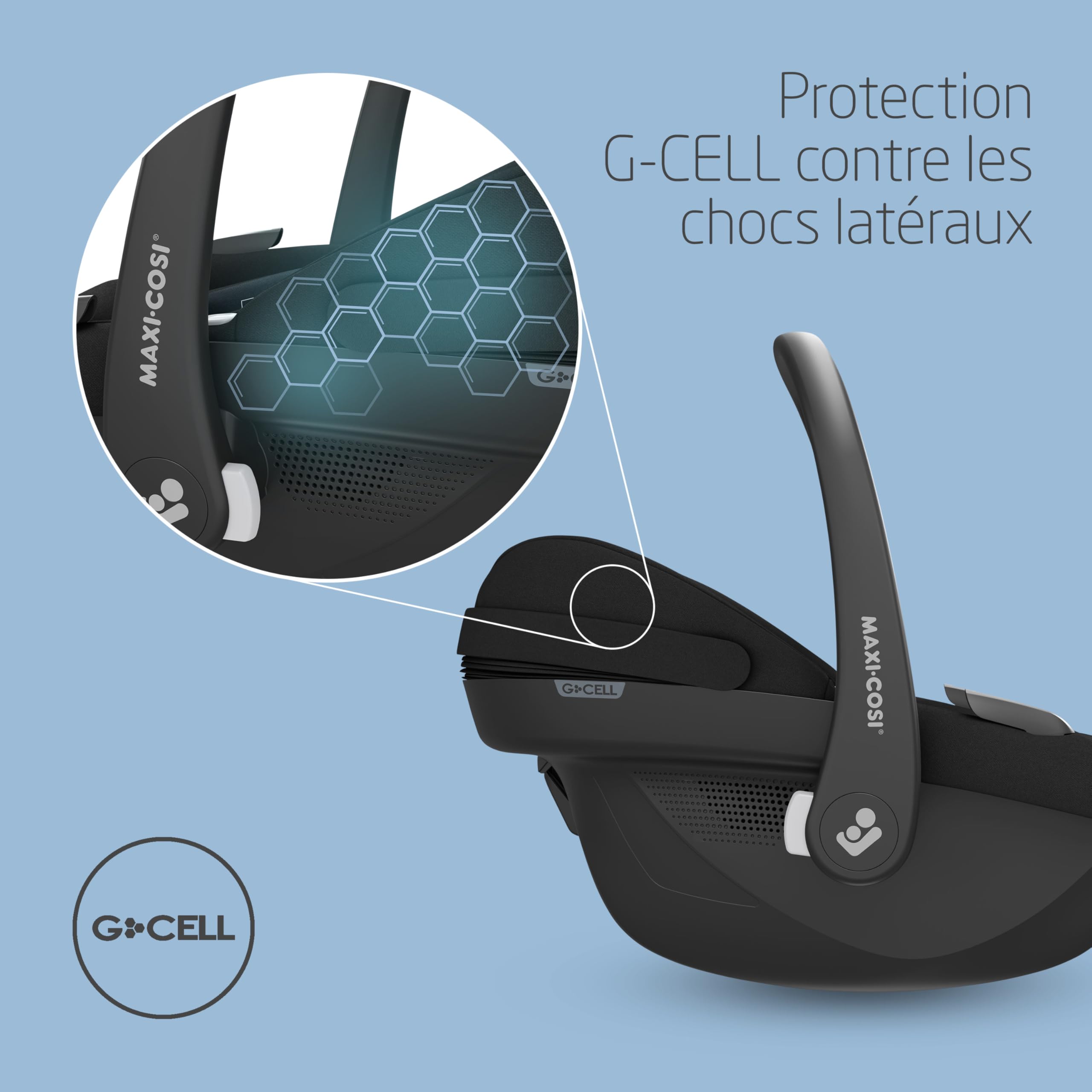 Maxi-Cosi FamilyFix S i-Size ensemble base siège-auto ISOFIX, siège-auto bébé Pebble S i-Size, siège-auto enfant Pearl S i-Size - Installation Click & Go, 0 à 4 ans, 0 à 18 kg, 40 à 105 cm, Tonal Grap