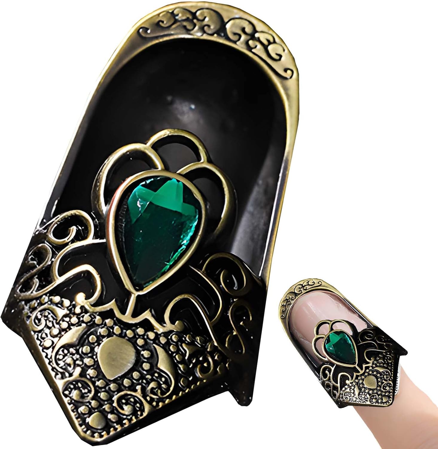 Vintage Sewing Thimble Ring - Finger Protector for Hand Embroidery, Cross Stitch, Knitting, and Quilting Supplies (Bronze)