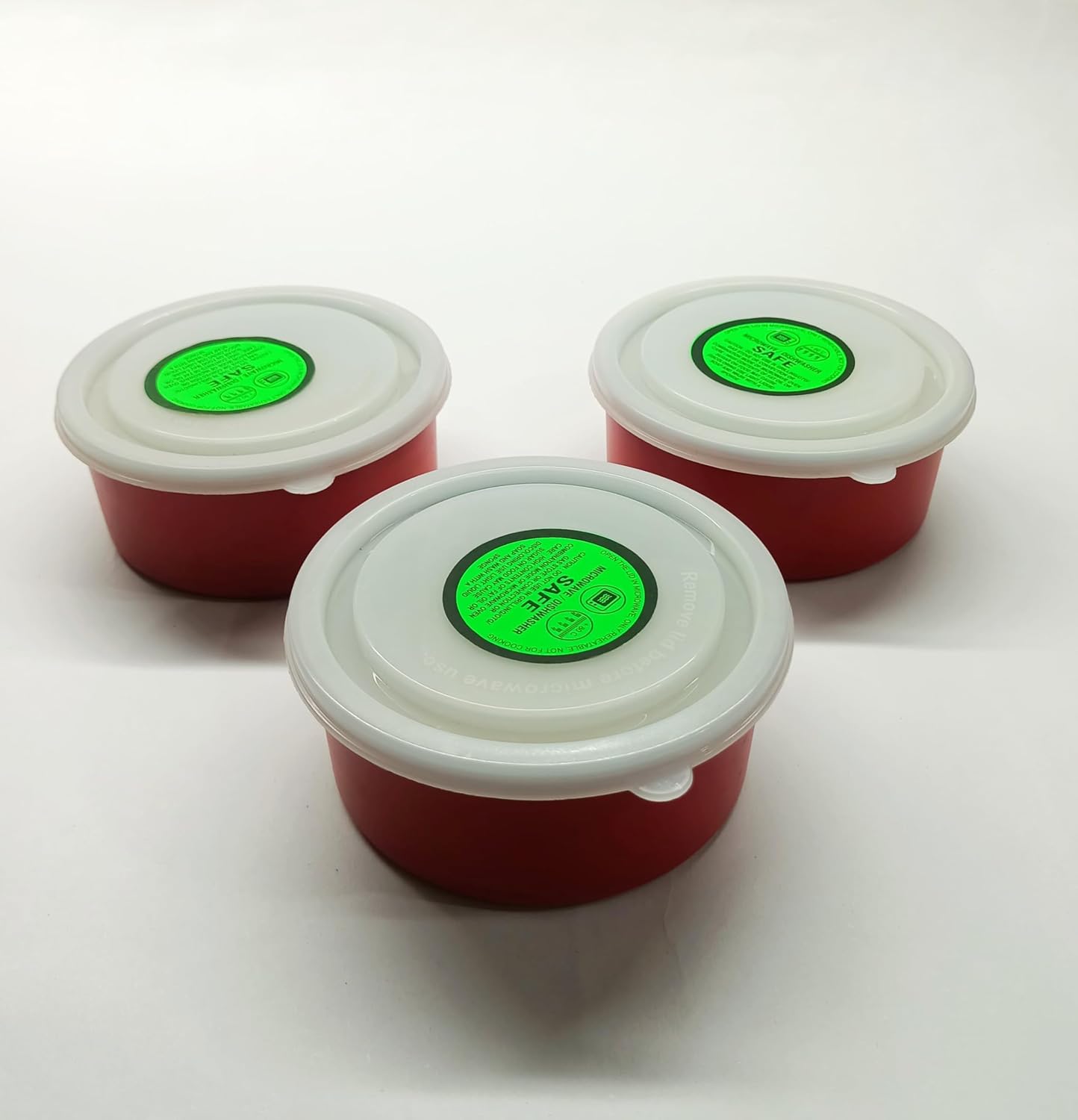 Stainless Steel Microwave Safe Bowl – Red – 300 Ml (Pack of 3) Stainless Steel Microwave Safe Bowl – Red – 300 Ml (Pack of 3)