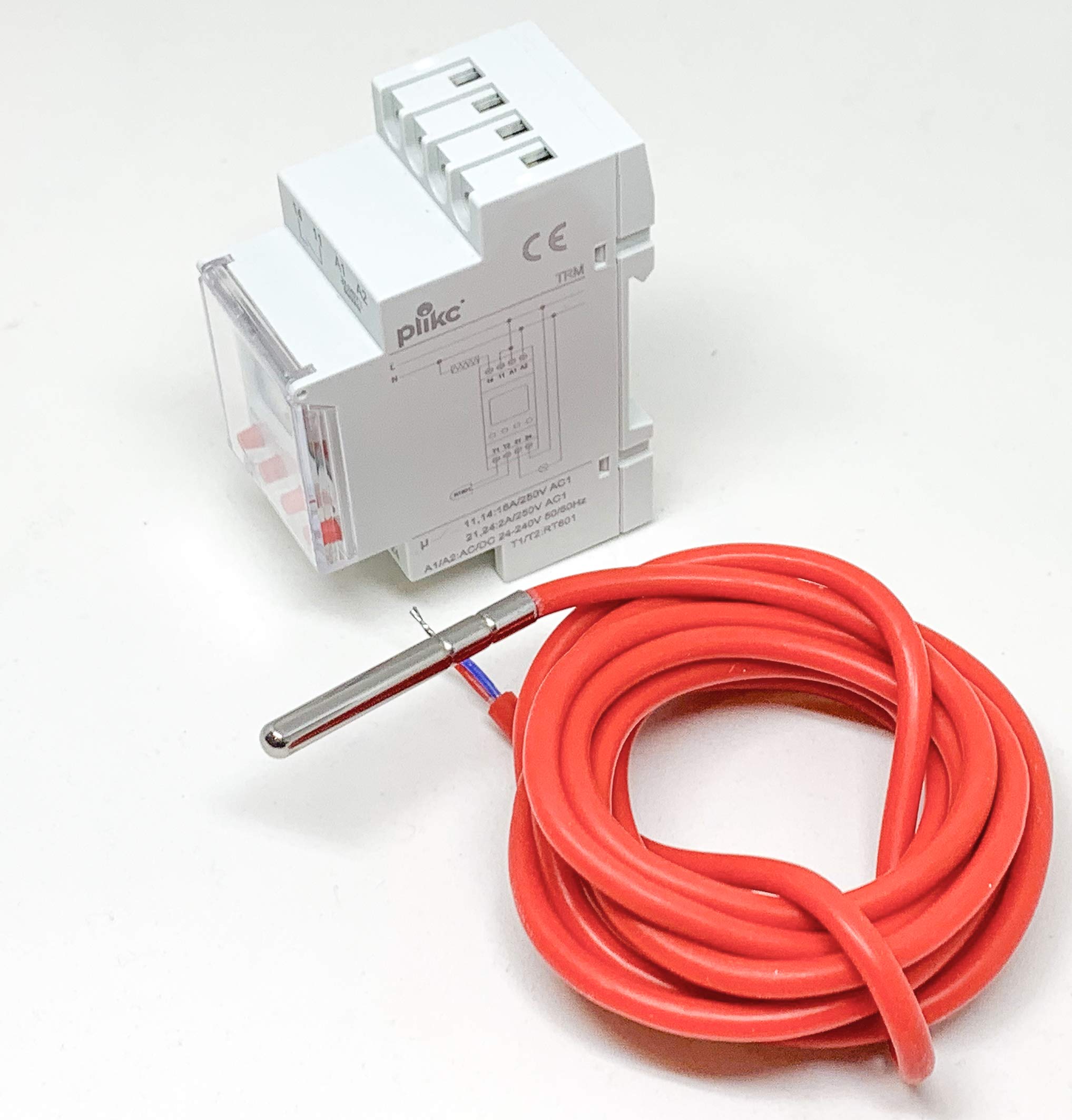 Plikc TRM - Termoregolatore digitale modulare completo di sonda range da -20 a +130°C - Alimentazione 24 - 240Vac/dc