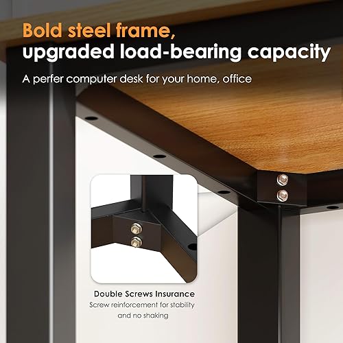 Miniatura 13 de Need Escritorio pequeño de 31.5 pulgadas resistente para espacios pequeños, escritorio de computadora para adolescentes, mesa de estudio, escritorio