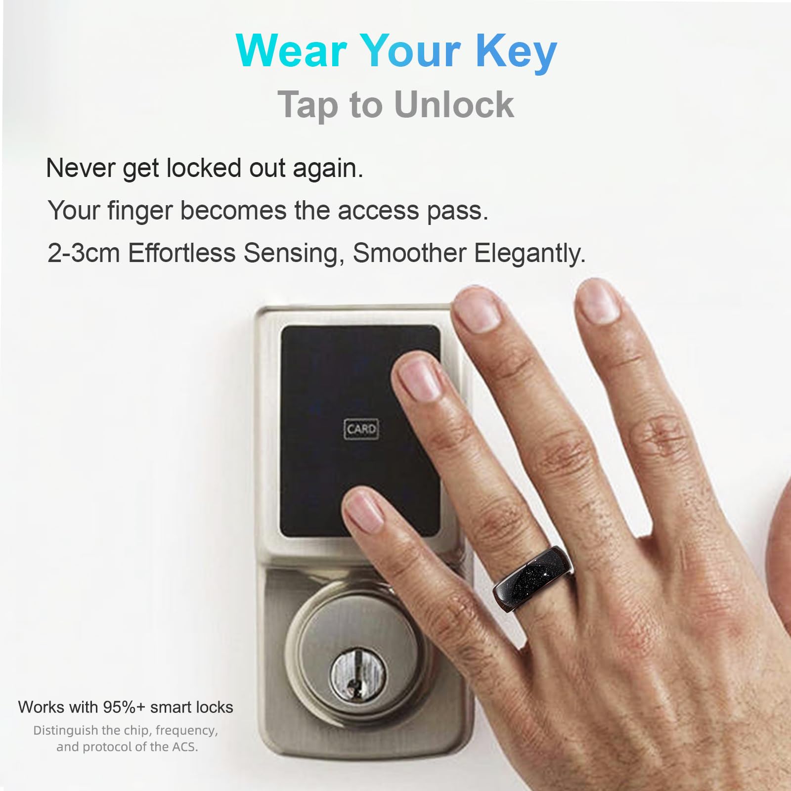 Opal Galaxy Fragment Inlay RFID Smart Ring Ceramic Epoxy ID T5577/IC CUID (GEN2) Chip Rewritable Clone 125kHz/13.56mHz Access Control Lock KeyCards Ring (US #11, IC CUID (GEN2) Chip)