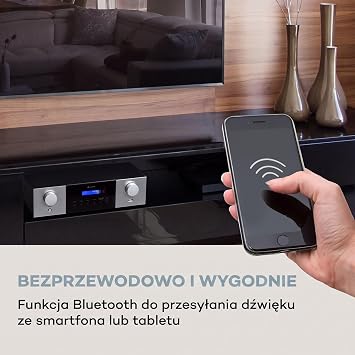 Auna AMP-4000 DAB HiFi Stereo Amplifier, DAB+ Radio, Stereo Amplifier, USB Remote Control, Amplifier with LED Display, HiFi Amplifier, silver