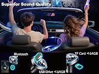 Vista 4 de LIHAN USB C Bluetooth 5.4 Car Adapter, Wireless Upgrade Audio System for Non-Bluetooth Vehicles, FM Radio Transmitter, 48W Fast Charging, Stable