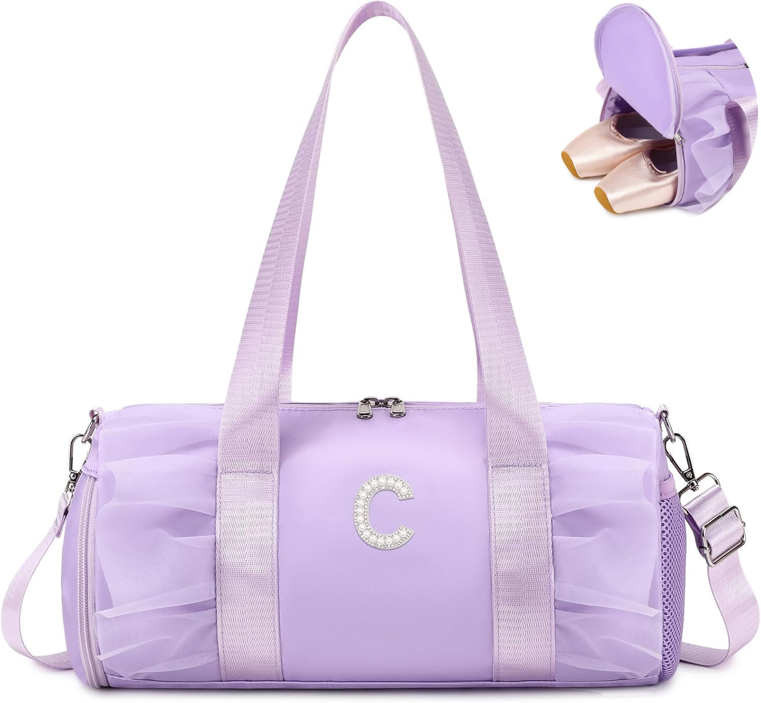 Borsa Ginnastica Artistica Bambina Borsa palestra Borsone Danza Ragazza Borsone Sport Piscina per Tasca Bagnata