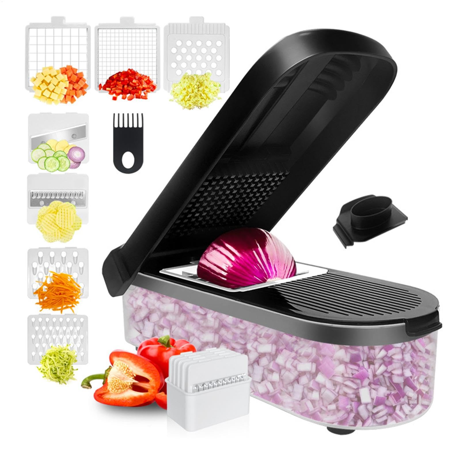 Coupe-légumes en acier inoxydable XIAOXIAOYU avec accessoires de cuisine durables