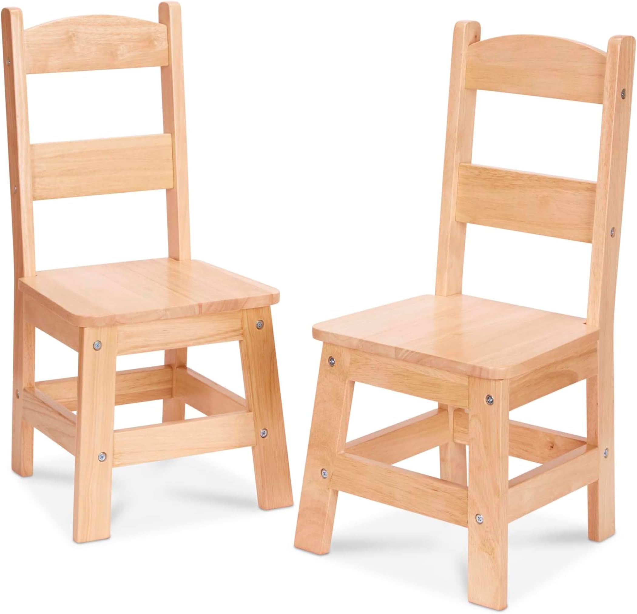 Wooden Chairs, Set of 2 - Blonde Furniture for Playroom