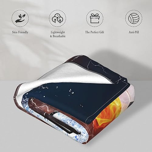 Miniatura 10 de Manta de softbol de fuego para hombres y adultos, manta de franela ligera y acogedora, manta de forro polar cálida adecuada para dormitorio, sala de