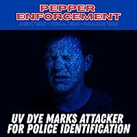 Vista 4 de Paquete de 4 aerosoles de espuma para defensa personal, gran tapa abatible de 4 onzas, fórmula OC de grado policial de máxima resistencia, tinte