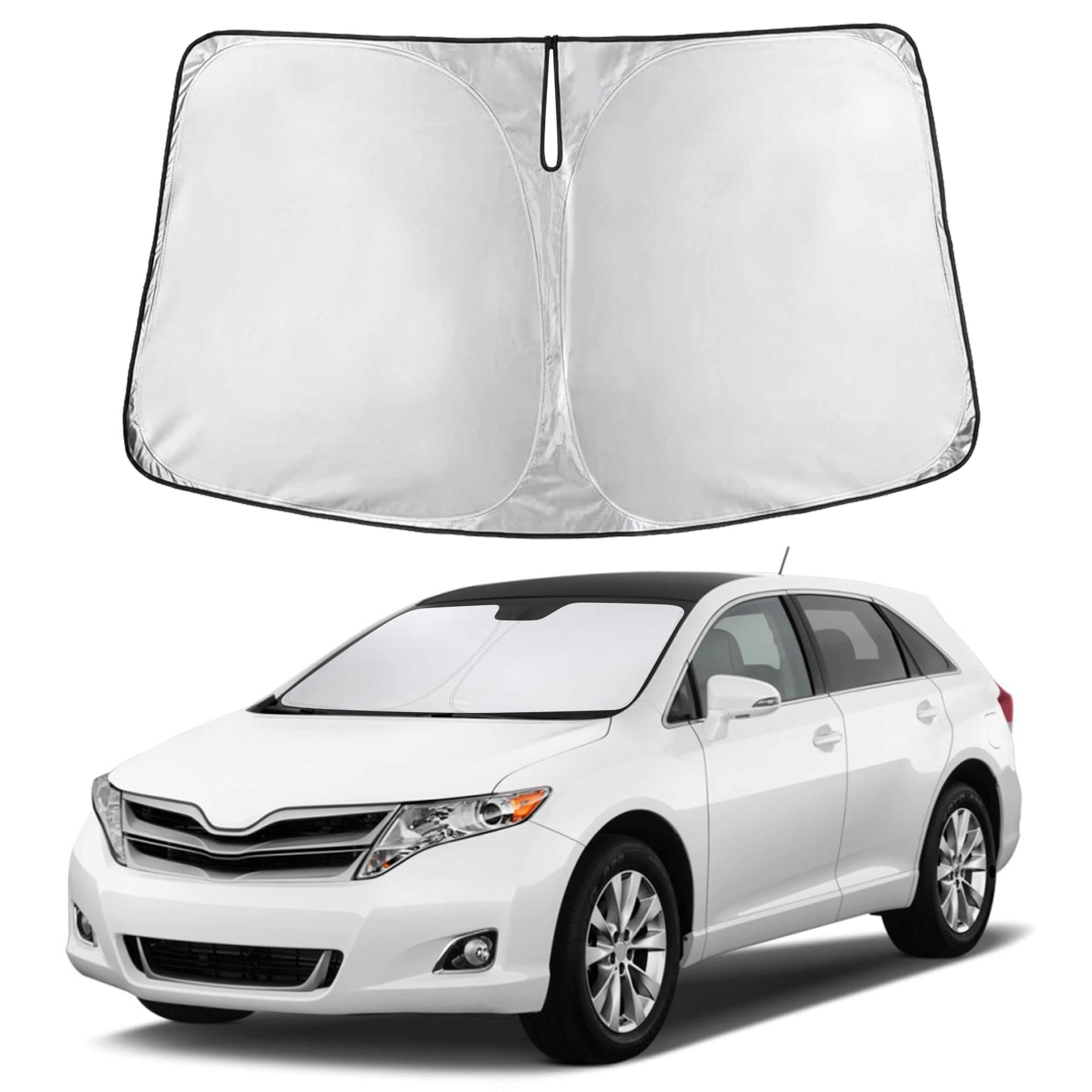 EcoNour Windshield Sunshade Compatible for Toyota Venza 2009-2013 2014 2015