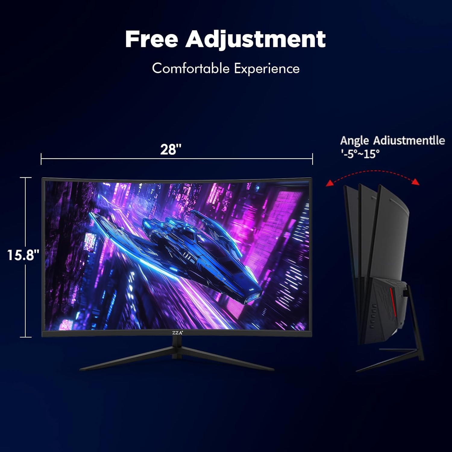 32 Inch Curved Gaming Monitor with 240Hz Refresh Rate, 1ms GTG, HDR600, 1500R Curvature, 1080P Resolution, 122% sRGB, FreeSync, G-Sync Compatible, DP and HDMI Ports, VESA Mount for Competitive Gamers