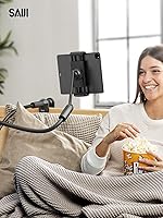 Vista 8 de SAIJI 47" Gooseneck Kindle Holder, Tablet Holder for Bed with Upgraded Base, iPad Stand with Flexible Lazy Arm, Compatible with iPad mini Pro Air