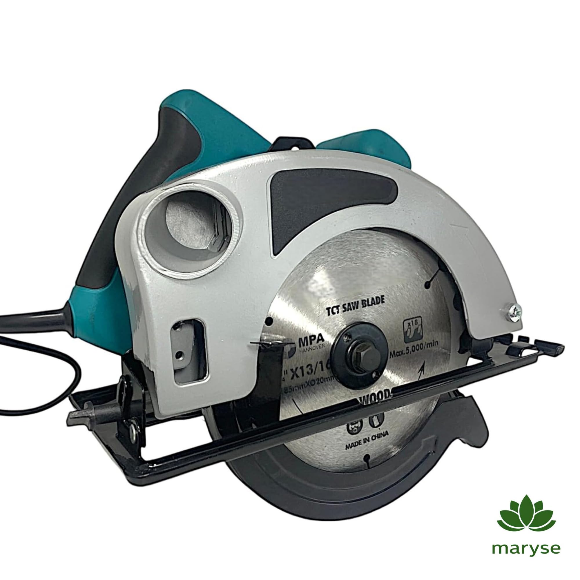 Sega Circolare a Immersione 185 mm 1600W, Profondità di Taglio 65 mm a 90° e 42 mm a 45°, 4500 giri/min, Inclinazione Regolabile 0-45°, Ideale per Legno, PVC e Metalli Morbidi